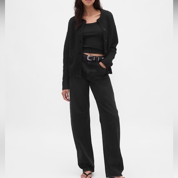 GAP Fuzzy Pointelle Cardigan BNWT - Picture 2 of 5